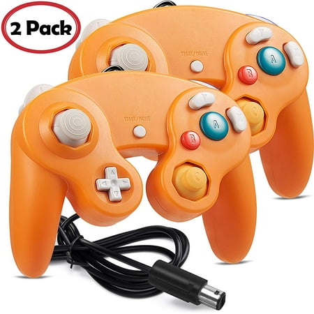 LUXMO 2Pack Gamecube Controller, Wired Gaming Gamepad Controller for GameCube Video Game Console 1.8m/5.9ft
