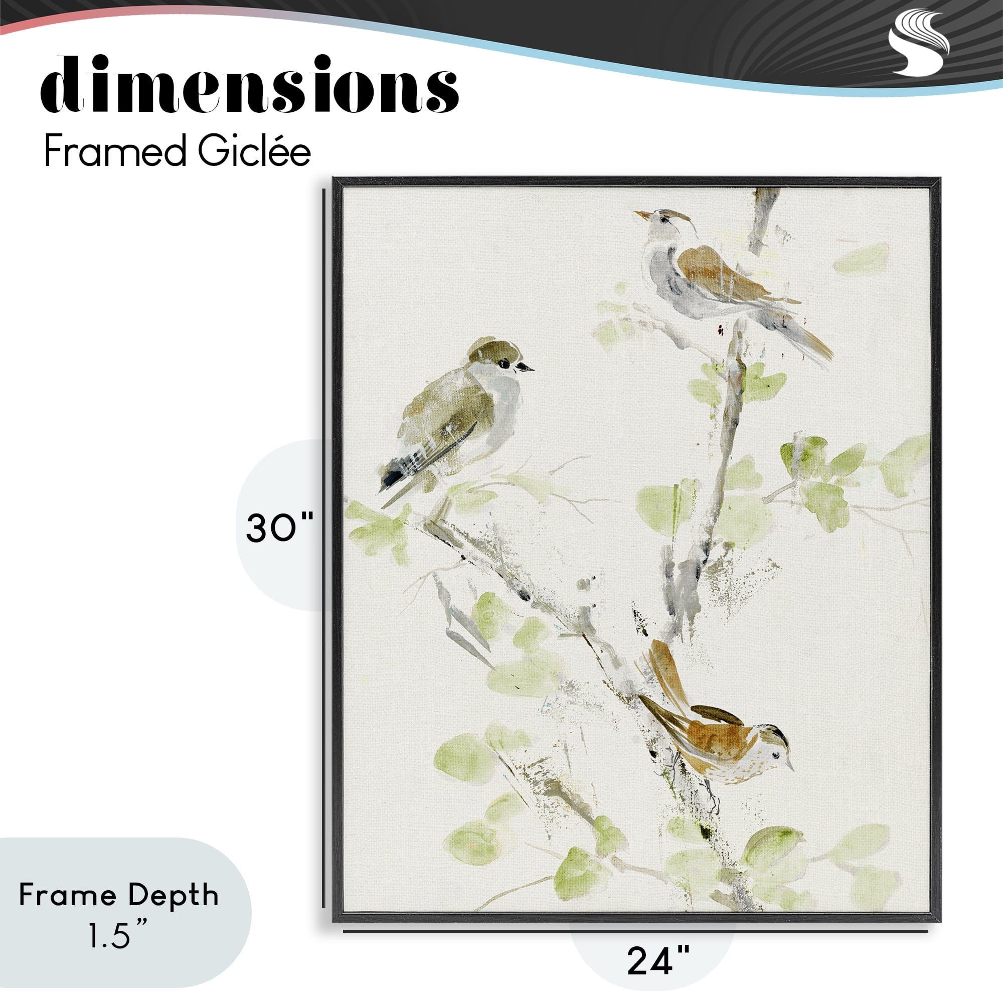Stupell Industries Delicate Feathers Abstraction Black Framed Giclee Art, design by Lorenzo Collective