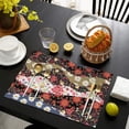 thumbnail image 3 of Pioneer Flower Floral Print Pattern Summer Placemats Table Placemats Set Of 6-Linen Kitchen Washable Placemats Table Mats 12x18 Inch Non-Slip Heat Resistant, 3 of 5