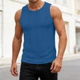 thumbnail image 5 of BVnarty Men's Solid Color Crew Neck Sleeveless Tank Top with Chest Pocket Detail Casual Summer Daily Wear Gym Workout Breathable Top Blue XL, 5 of 7