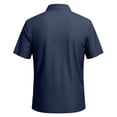 thumbnail image 5 of KLHDSF Men's Casual Polo Shirts Summer Short Sleeve Textured Polo Shirt Collared Business Work Daily Tops Navy XXL, 5 of 5