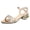 Gold, variant on Rokment Womens Metallic Braided Dressy Sandals Sparkly Rhinestones Open Toe Chunky Block Low Heels Ankle Strap Dress Summer Shoes for Bride Wedding Banquet Gold Size 6