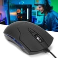 thumbnail image 4 of Office Mouse, Blue Backlit Multimedia Keys Nonslip Wheel Type C Wired Mouse Ergonomic Design  For Study, 4 of 8