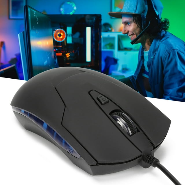 Souris Filaire Souris Rétroéclairée Bleue Type C Ergonomique Touches Multimédia Réglables DPI Souris de Jeu pour Bureau Étude