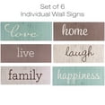 thumbnail image 5 of Excello Global Products Hanging Home Decor Sign with Sawtooth Hook and Jute Hanging Rope (Home, Family, Love, Laugh, Live, Happiness in Neutral Colorway) - EGP-HD-0358, 5 of 6