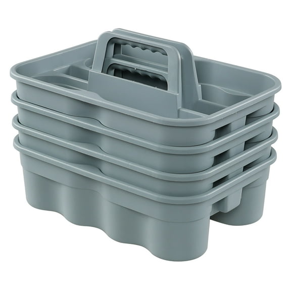 Yuright Plastic Cleaning Caddy Organizer with Handle, 4 Packs Carry Caddy