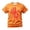 A-Orange788, variant on XIAONU Men's Family Handprint Polo Contrast Collar Short Sleeve Shirt Fitness Training Top