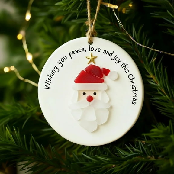 Sea Glass Christmas Blessings Ornament Series,Friendship Sea Glass Ornament, Ornament for Christmas Tree,Easy Hang,It is A Perfect Home Decoration Gift for Family, Friends, Teachers, Colleagues