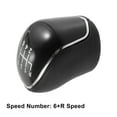 thumbnail image 6 of 6 Speed Manual Gear Stick Shift Knob Transmission for Ford Mondeo MK3 2000-2007 ABS Faux Leather Black, 6 of 7