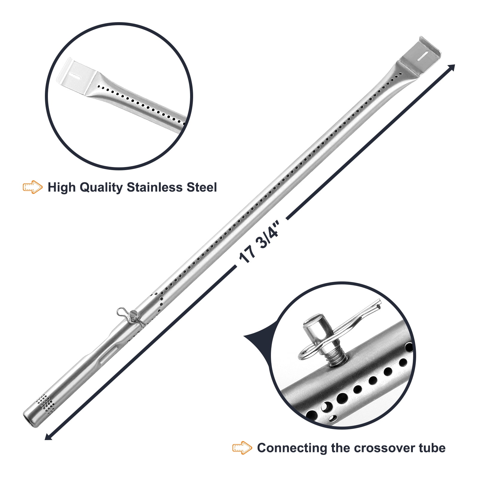 Grill Burner Performance for Charbroil  463347017 Gas Grill Burner, 4 Pack, 2.8" x 17" x 4"