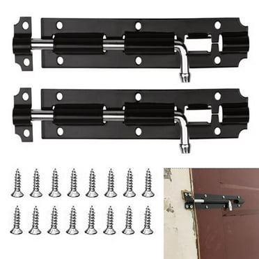 2 Pc Door Lock Barrel Bolt Slide Latch With Screws Gate Cabinet Home Security 4"