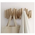 thumbnail image 2 of Wooden Wall Hook with 5 Hooks, Natural Wood, 37.1x16.5x4.4 cm, 2 of 5