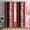 Red, variant on Leopard Print Window Curtains, Grey Black Wild Animal Skin Print Blackout Curtains, Striped Patchwork Room Darking Window Treatment Drapes for Bedroom Living Room 2 Panels 42 x 84 Inch