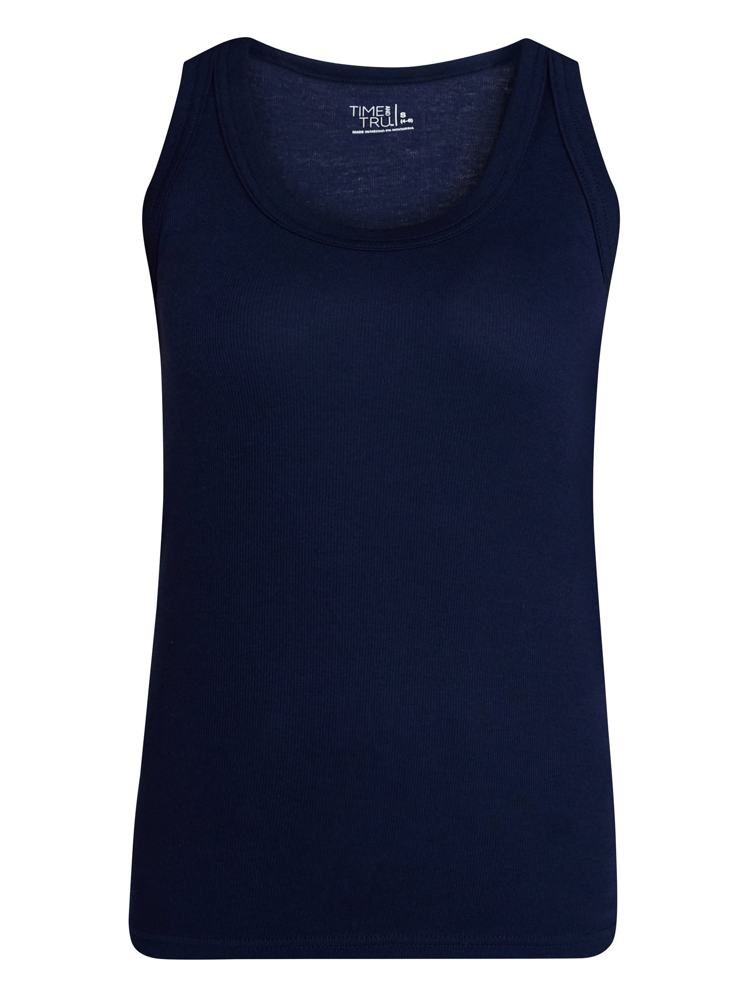 Time and Tru Women's Ribbed Tank Top, Sizes XS-XXXL