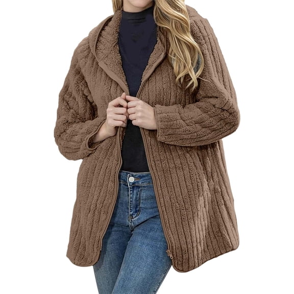 Versatile Reversible Hooded Jacket for Everyday Wear Lightweight Cozy Open Front Cardigan Outerwear for Spring and Fall Women's Bomber Jacket Casual Coat