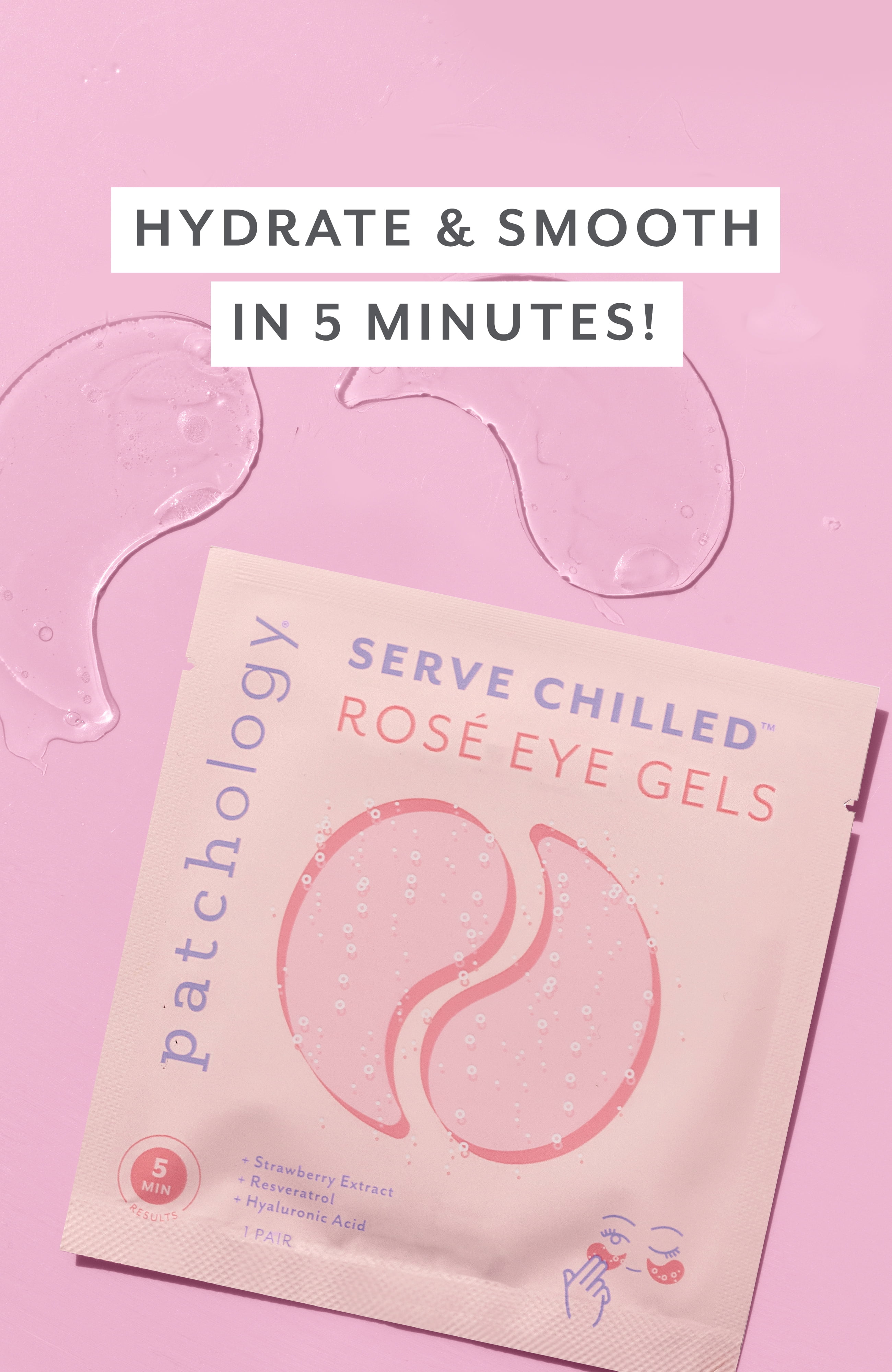 Patchology Serve Chilled Rosé Eye Gels- Single