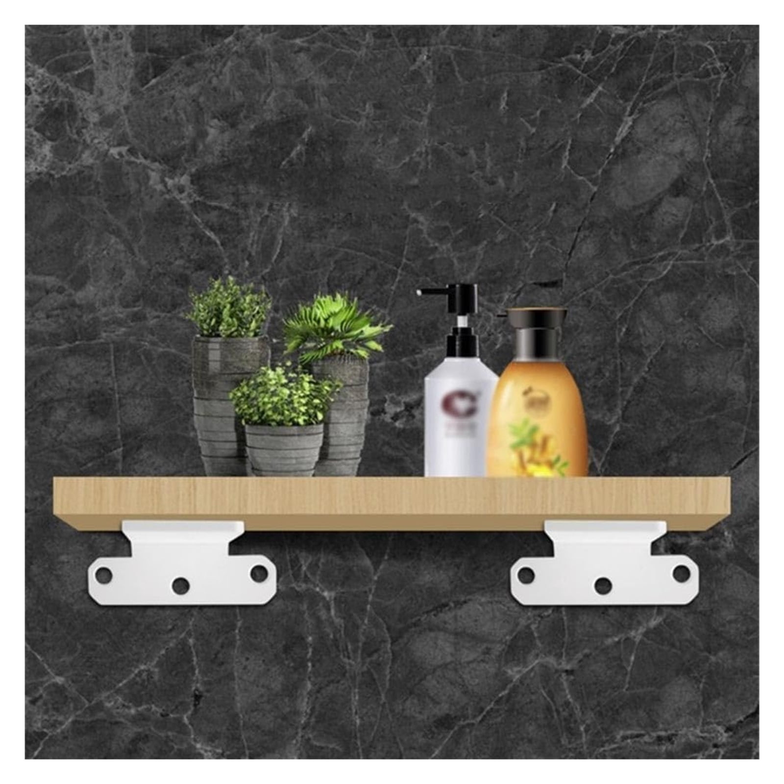 Floating Shelf Brackets, 1/5 Inch Thicked Heavy Duty Industrial Shelf Bracket, Metal L Brackets For Shelves Support DIY Wall Hanging,2 Pack