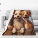 thumbnail image 2 of Manta polar con diseño de cachorro para sofá cama de 127 x 101 cm, ideal para niñas, mujeres, hombres y niños. Manta de peluche súper suave y cálida para amantes de los perros, ideal como regalo de, 2 of 6