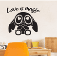thumbnail image 3 of Love Is Magic Disney Movie Lilo And Stitch Quote Stitch Cute Face Silhouette Wall Art Wall Sticker Wall Decal Vinyl Decal Home Decor Nursery Kinder Room Living Room Bedroom Decoration Size(8x10 inch), 3 of 3