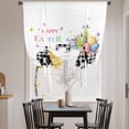 thumbnail image 3 of Easter Balloon Curtains for Bedroom/Front Door/Bathroom, Black White Truck Colorful Eggs Bunny Tie Up Curtains 63 Inch Length Light Filtering Kitchen Curtains Shades for Windows 46"x63", 3 of 8