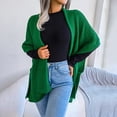 thumbnail image 2 of Vedolay Women's Knit Cardigan Sweater Button Down Long Sleeve Soft Knit Cardigan Coat 2023 Green,2XL, 2 of 5