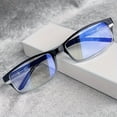 thumbnail image 2 of Men'S and Women'S Blue Transparent Lens Glasses - Relieve Eye Strain and Vertigo from Screens, Including Computers, mobile Phones and Gaming Equipment, Fashion Glasses, 2 of 6