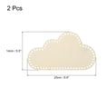 thumbnail image 2 of 2 Pcs Wooden Basket Bottoms Cloud-shaped Base Wood Color Pad for DIY Knitting Crochet Bag Weaving Decoration, 2 of 5
