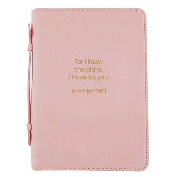 Bible Cover-His Plans-Pink-XLG