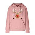 thumbnail image 4 of Rbaofujie Sweat à Capuche pour Femmes Mode Imprimé Décontracté Manches Longues Col Rond Chandails en Molleton pour Dames Hauts Blouse Simple Sweat à Capuche Rose Pull d'Halloween, 4 of 4