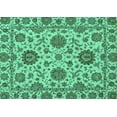 thumbnail image 1 of Ahgly Company Machine Washable Indoor Rectangle Oriental Turquoise Blue Traditional Area Rugs, 5' x 8', 1 of 4