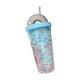 thumbnail image 2 of Vaso de plástico colorido con pajita para niños y adultos | Taza con aislamiento de doble pared de 500 ml | Botella de agua portátil de verano para bebidas frías, ponche de frutas | Rosa, azul, 2 of 7