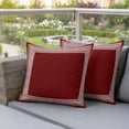 thumbnail image 5 of Pack of 2 Outdoor Pillow Covers 26x26 Inch Waterproof Red Geometric Throw Pillow Covers,Decorative Couch Pillow Shams Protectors Country Farm Traditional Chinese Tile Patio Pillowcases Cushion Covers, 5 of 8