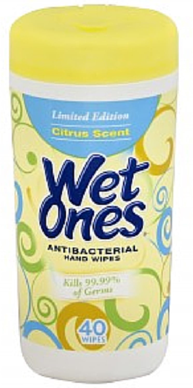 WET ONES Antibacterial Hands Wipes, Citrus 40 ea (Pack of 4) Walmart
