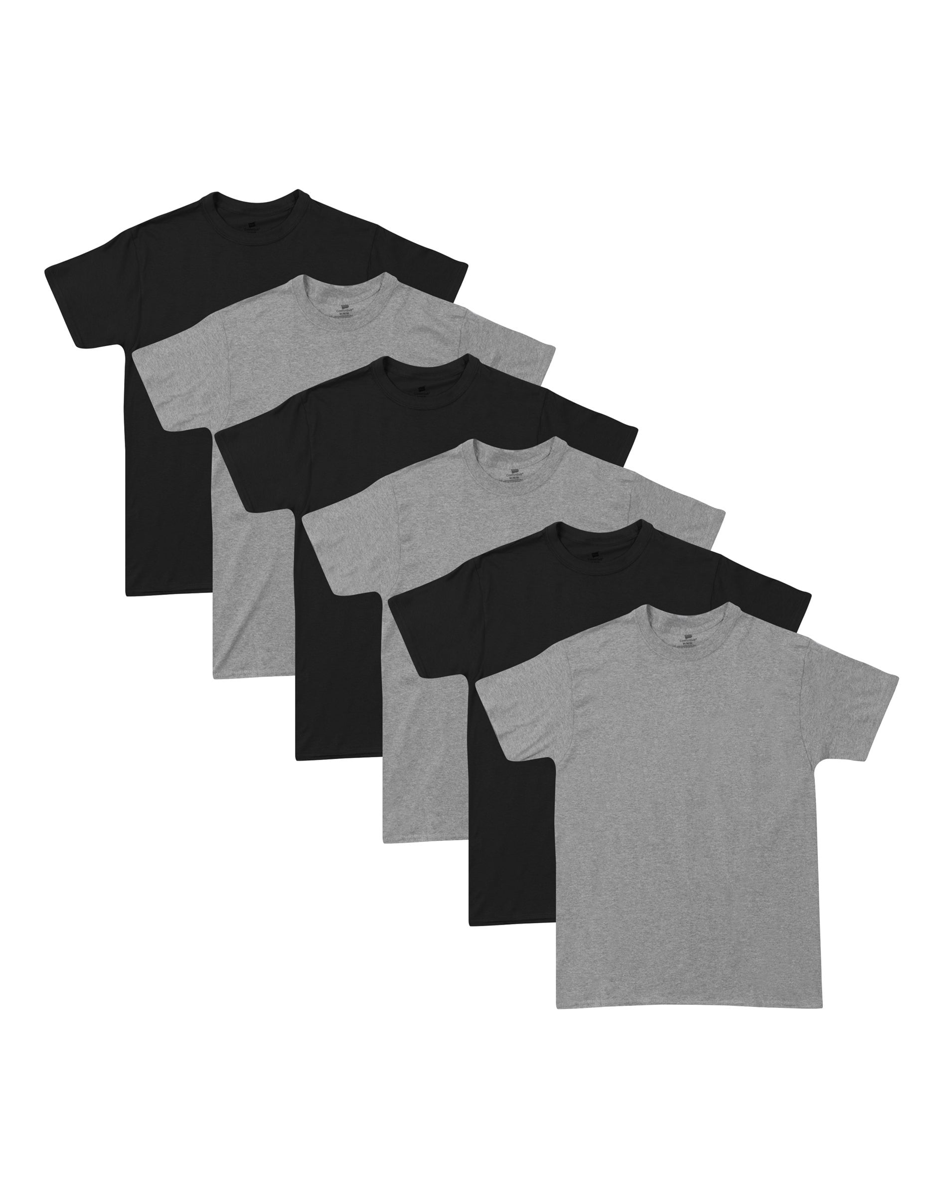 Hanes - Hanes Men's Value Pack Assorted Crew T-Shirt Undershirts, 6 ...
