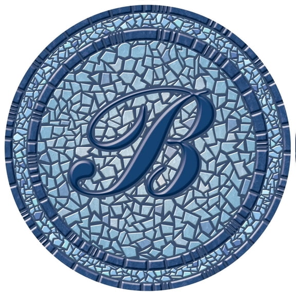 Monogrammed Poolmat - Decorative Mosaic Pool Art