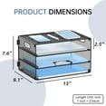 thumbnail image 3 of INTIGE 3-Tier Metal Desktop File Storage Organizer with Handle for Home and Office, Black, Assembly, 3 of 6