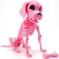 thumbnail image 1 of Decoración JOYIN con forma de esqueleto de perro posable para Halloween, 32 cm, rosa, 1 of 8