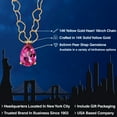 thumbnail image 2 of Gem Stone King 14K Yellow Gold Pure Pink Mystic Topaz Necklace for Women | 1.00 Cttw | Gemstone November Birthstone | Pear Shape 8X5MM | With 18 inch Chain, 2 of 6