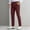 Wine, variant on Generic Men's Plaid Baggy Fashion Dress Pants Comfortsof Straight Leg Trousers Zipper Casual Trousers with Pockets