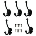 thumbnail image 6 of Black Zinc Alloy Coat Hooks for Storage Simple Retro Design 5 Pieces Practical Home Decor, 6 of 7