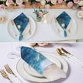 thumbnail image 2 of Blue Beach Coastal Cloth Napkins, Summer Ocean Seaside Nautical Washable and Reusable Dinner Napkins Set of 4, Table Napkin for Kitchen Party Birthday Wedding Hotel Housewarming 20"x20", 2 of 8
