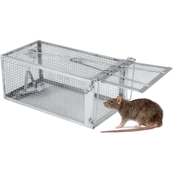 Humane Mouse Trap Rat Trap Live Catch Cage Reusable Galvanized Steel Rodent Control Trap Indoor Outdoor Mice Mouse Catcher Cage