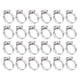 thumbnail image 1 of Abrazadera de manguera de engranaje de gusano, 24 piezas de abrazaderas de manguera ajustables de acero inoxidable de 5/8" a 1" para asegurar mangueras, 1 of 5