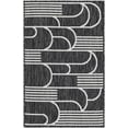 thumbnail image 2 of Unique Loom Outdoor Modern Collection Area Rug - Mod (2' x 3' 1" Rectangle Black and White), 2 of 6