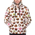 thumbnail image 4 of Hoodies for Men - Cute Chocolate Print Long Sleeve Comfrt Men'S Fashion Hoodies & Sweatshirts, Sweatshirts for Men Hoodies Pullover Clothing Clothes with Pouch, 4 of 7