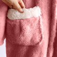 thumbnail image 4 of Elainilye Fashion Robe For Women Loose Coral Velvet Long Pajama Loungewear Winter Thickened Flannel Homewear Bathrobe,Red, 4 of 8