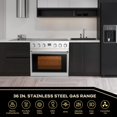 thumbnail image 5 of 36" Electric Range with 5 Heating Elements Convection Oven 6.0 Cu. Ft. Capacity, 6 Functions - Professional Electric Range Oven with Smooth Glass Top, 5 of 7