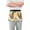Cartoon Butterfly and Daisy Petals, variant on Cartoon Banana Monkey Leaf Server Apron with 3 Pockets Waterproof Waitress Waist Short Apron for Man Woman 12 Inches