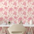 thumbnail image 3 of Ambesonne Spring Peel & Stick Wallpaper for Home, Pinkish Watercolor Flowers, 13"x36", Pink Peach and Cream, 3 of 6