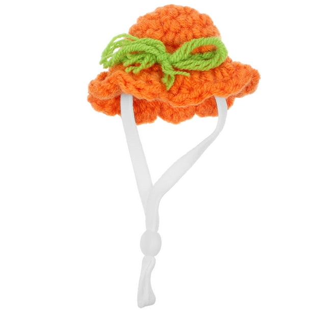 KAKOWELY Mini gorro de hámster tejido a mano, gorro de animales pequeños, gorro de punto pequeño y lindo con correa ajustable